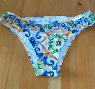 Bikini donna triangolo, fantasia floreale. Tg.L