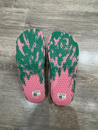 Chanclas Adidas Verde y Rosa