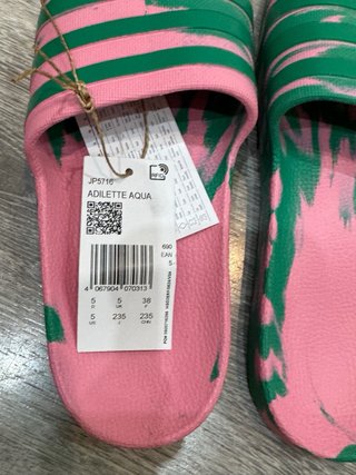 Chanclas Adidas Verde y Rosa