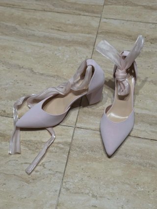 Zapatos Tacón Rosa Ballet T39