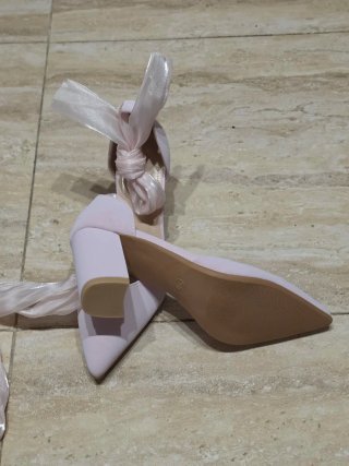 Zapatos Tacón Rosa Ballet T39