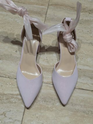 Zapatos Tacón Rosa Ballet T39