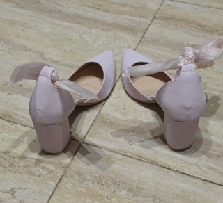 Zapatos Tacón Rosa Ballet T39