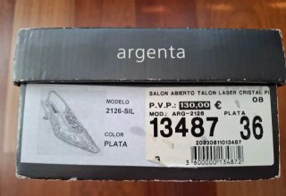 Zapatos salón abiertos plata