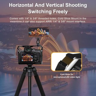 SUNLYTOUR jaula Sony A7R V ARRI Cold Shoe Arca