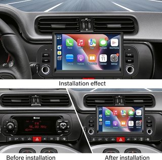 LSLYA Autoradio 7'' Carplay Android Fiat Panda