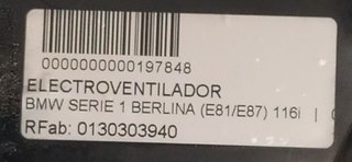 BMW SERIE 1 BERLINA (E81/E87) 116i ELECTROVENTILADOR