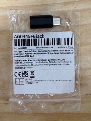 Adattatore USB-C a Jack 3,5mm Nuovo