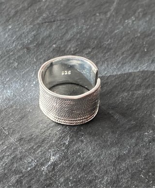 Anillo Plata 925 Grabado Ajustable
