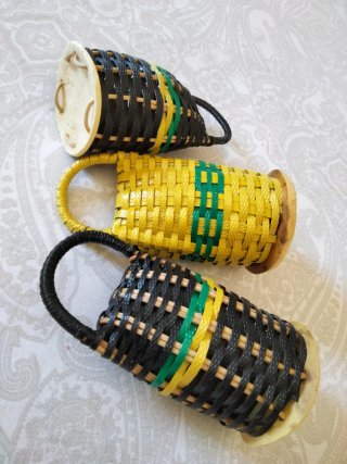 3 Caxixis Maracas Percusión Afro Brasil