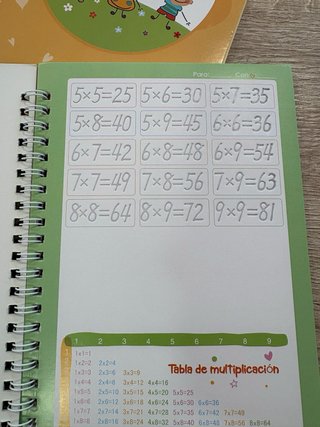 Cuadernos de caligrafia y mates