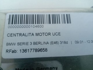 BMW SERIE 3 BERLINA (E46) 318d CENTRALITA MOTOR UCE