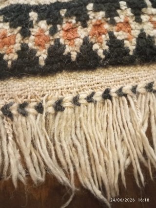 Tappeto afgano lana beige e rosso