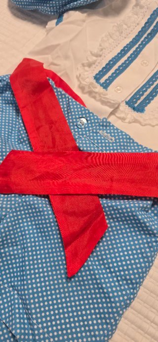 Traje Flamenco Niño Azul y Blanco Talla 2