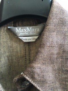 Giacca Max Mara in lino marrone