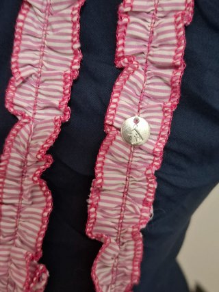 Camicia donna Tele Pathie blu e rosa