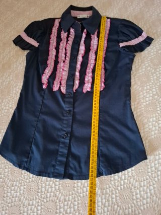 Camicia donna Tele Pathie blu e rosa