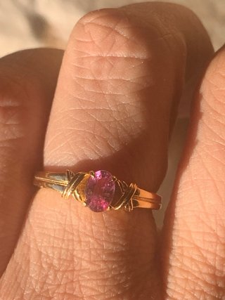 Anillo Zafiro Rosa Montura X