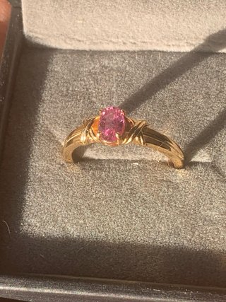 Anillo Zafiro Rosa Montura X
