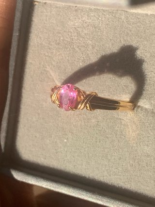 Anillo Zafiro Rosa Montura X