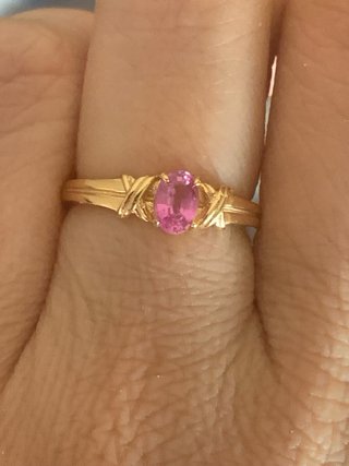 Anillo Zafiro Rosa Montura X