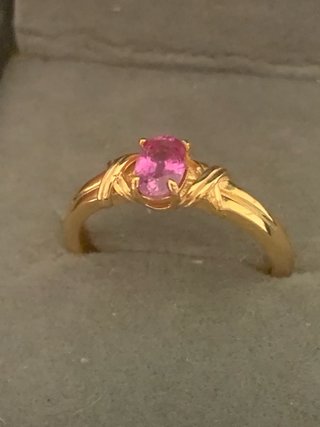 Anillo Zafiro Rosa Montura X