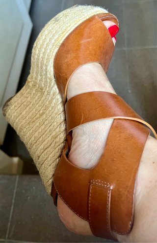 Michael Kors Zeppe in corda, pelle marrone