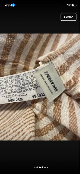 2 Fundas Almohada Zara Home Lino Algodón