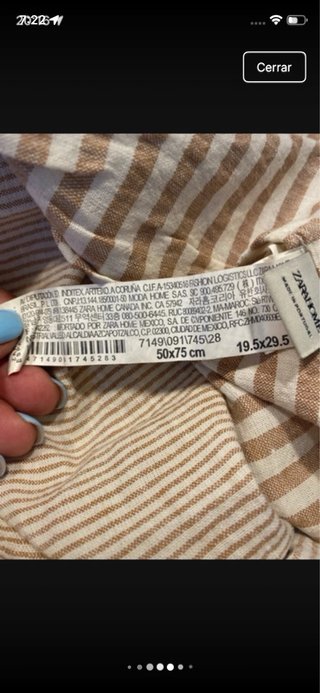 2 Fundas Almohada Zara Home Lino Algodón