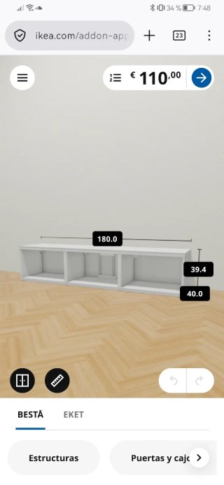 Besta IKEA- Mueble flotante TV