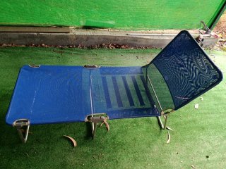Hamaca azul plegable