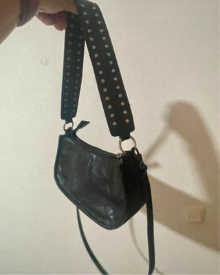 Bolso Hombro Bandolera Retro Negro Tachuelas