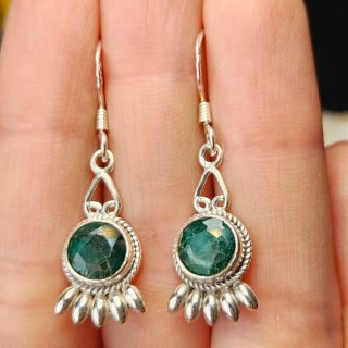 Pendientes Plata 925 Esmeralda