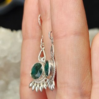 Pendientes Plata 925 Esmeralda