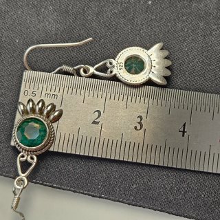 Pendientes Plata 925 Esmeralda