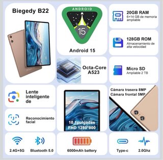 Tablet 20GB RAM + 128GB NUEVA