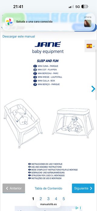 Parque Cuna Jane Sleep Fun