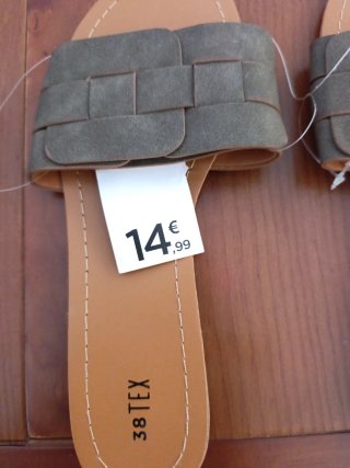 Sandalias planas verdes 38TEX