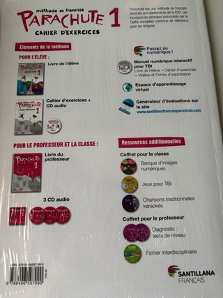 Parachute 1 methode de français. Livre de l'élève