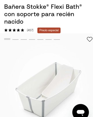 Bañera Stokke Flexi Bath con soporte