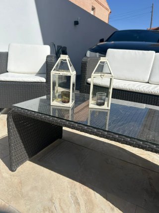 Conjunto de Sofá y Mesa de Jardín