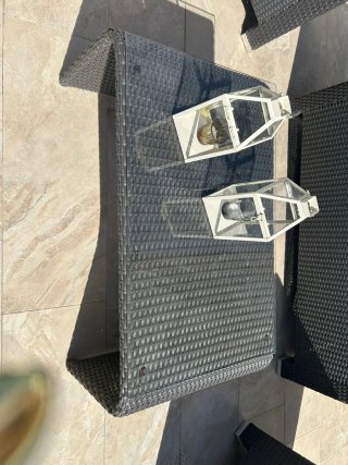 Conjunto de Sofá y Mesa de Jardín