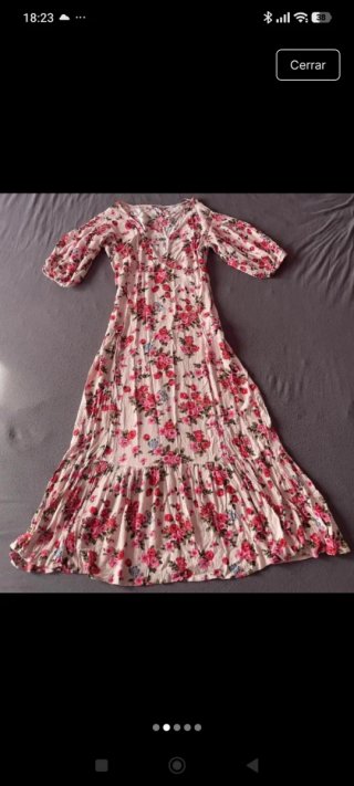 Vestido largo estampado floral