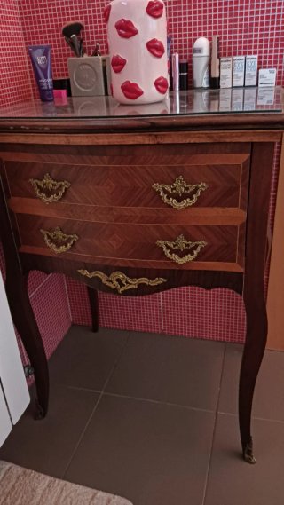 Mueble tocador antiguo restaurado 1917