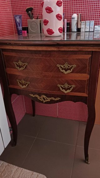 Mueble tocador antiguo restaurado 1917