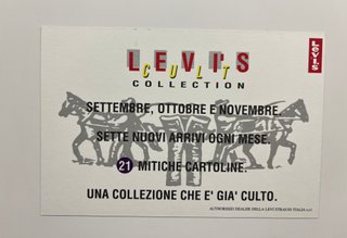 Lotto 5 cartoline Levi's Cult Collection