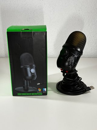 Micrófono USB Condensador Gaming Negro