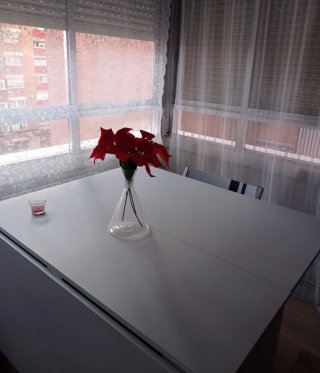 Mesa plegable blanca