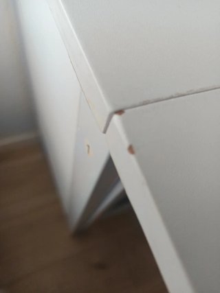 Mesa plegable blanca