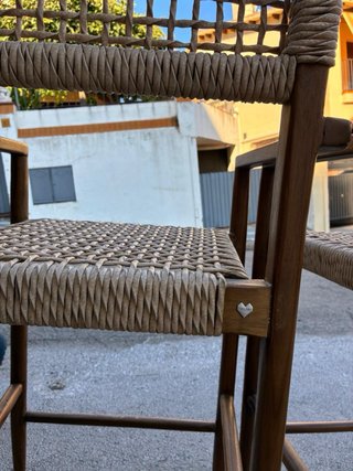 Taburetes de ratán y madera Sklum
